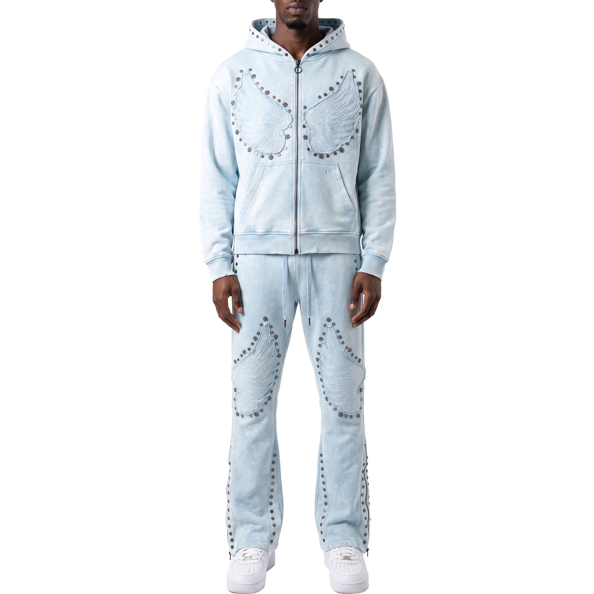 Gunzinii wings french terry hoodie set