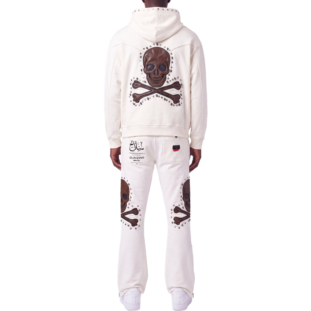 Gunzinii skull and bones french terry hoodie set