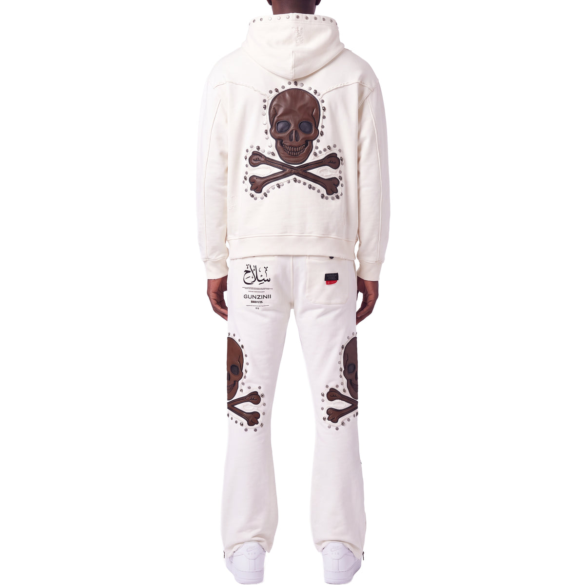 Gunzinii skull and bones french terry hoodie set