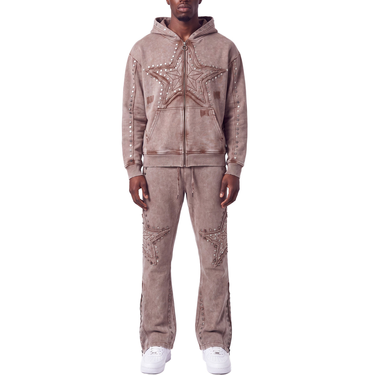 Gunzinii stars french terry hoodie set