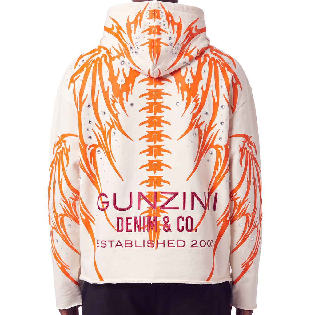 Gunzinii dragon skeleton pullover hoodie