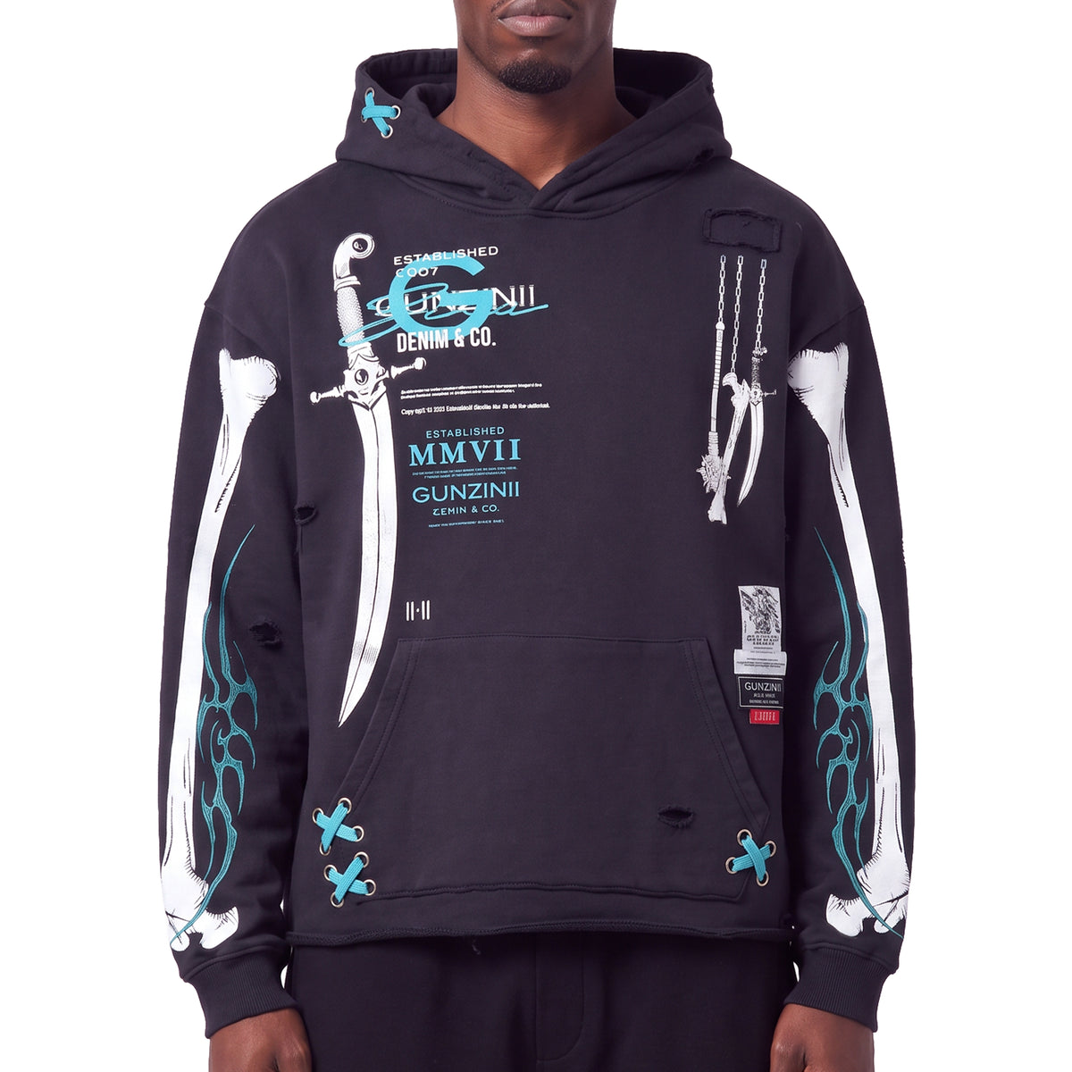 Gunzinii mmvii pullover hoodie