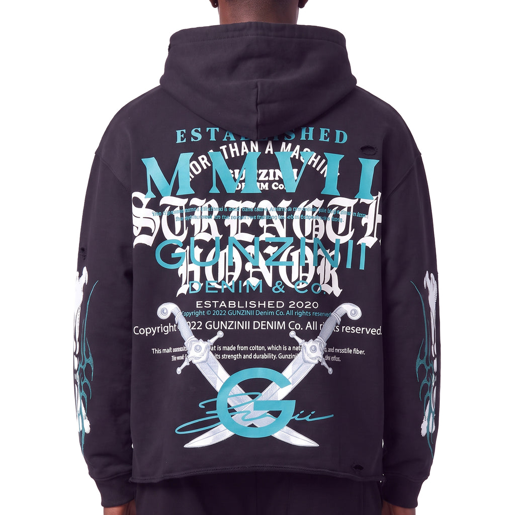 Gunzinii mmvii pullover hoodie