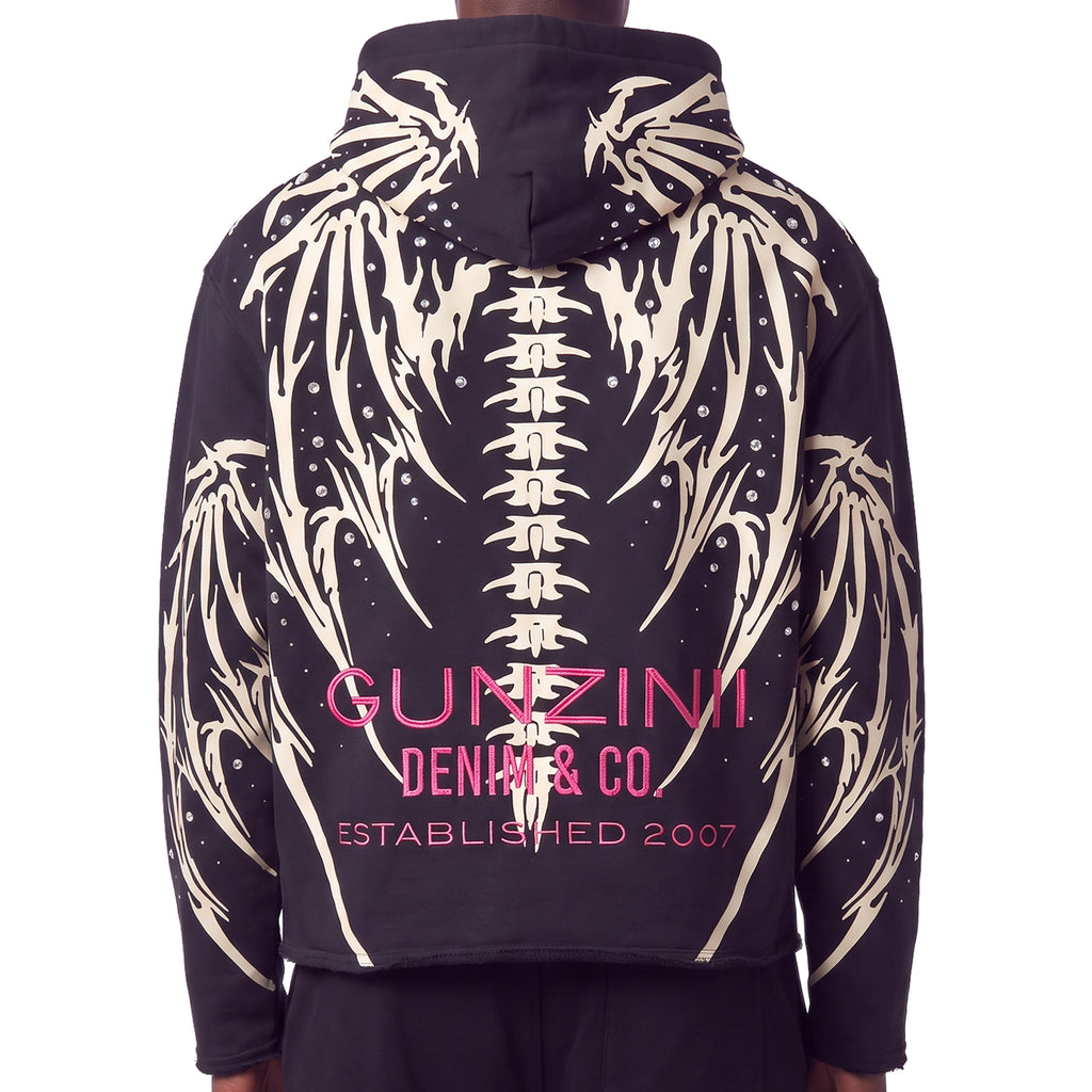 Gunzinii dragon skeleton pullover hoodie