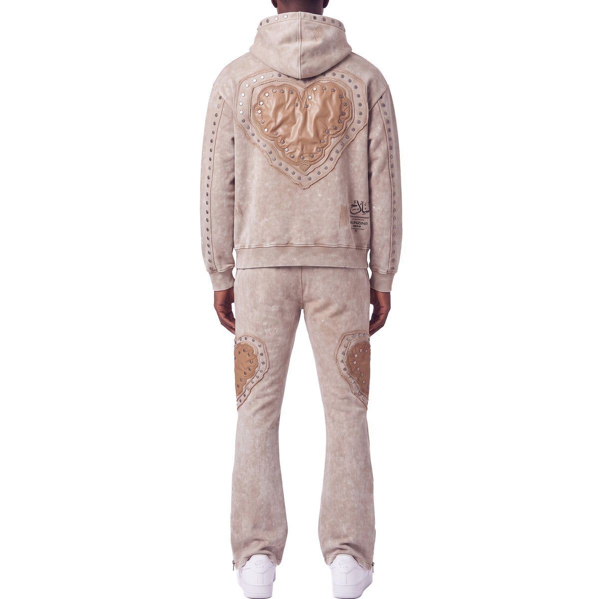 Gunzinii heart french terry hoodie set
