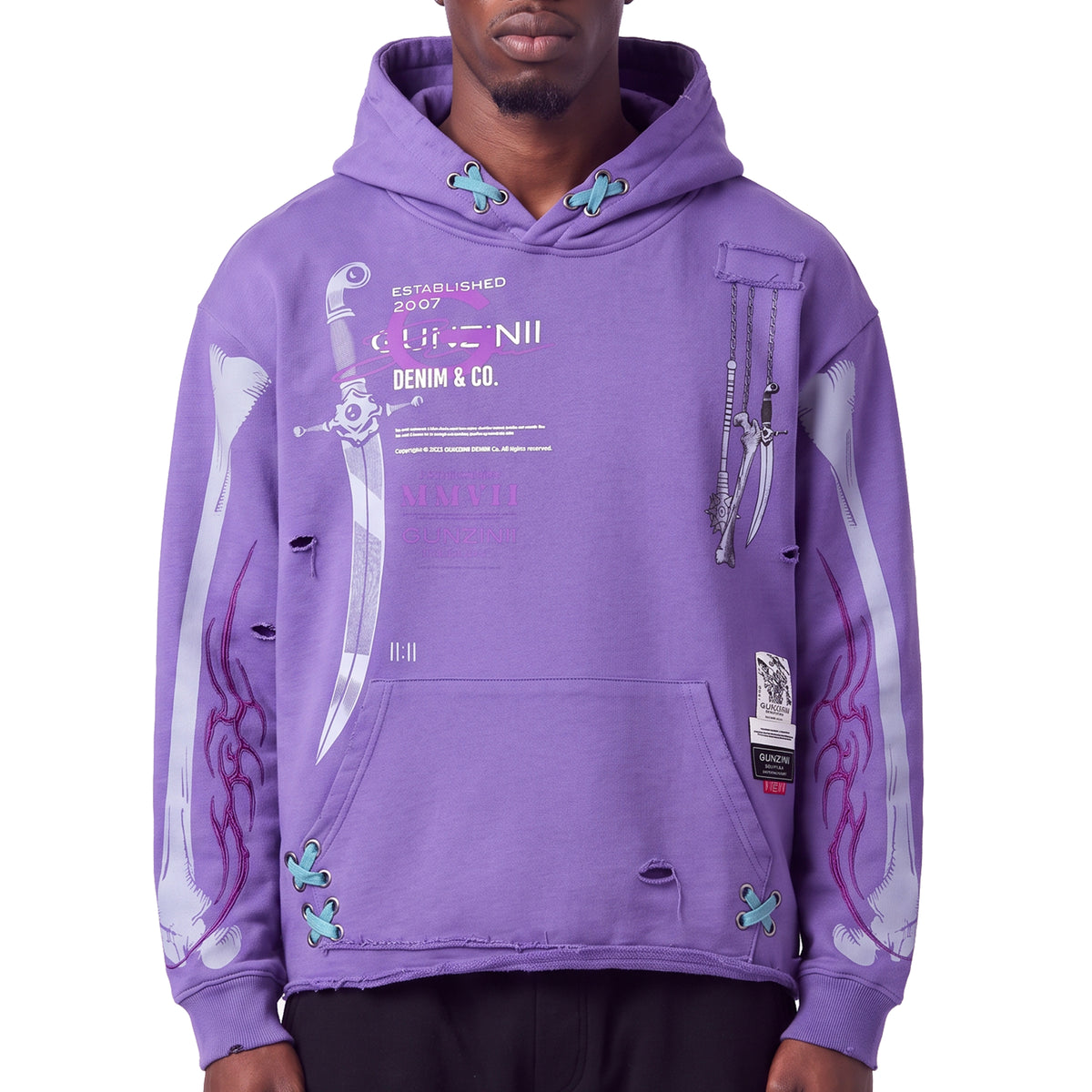 Gunzinii mmvii pullover hoodie
