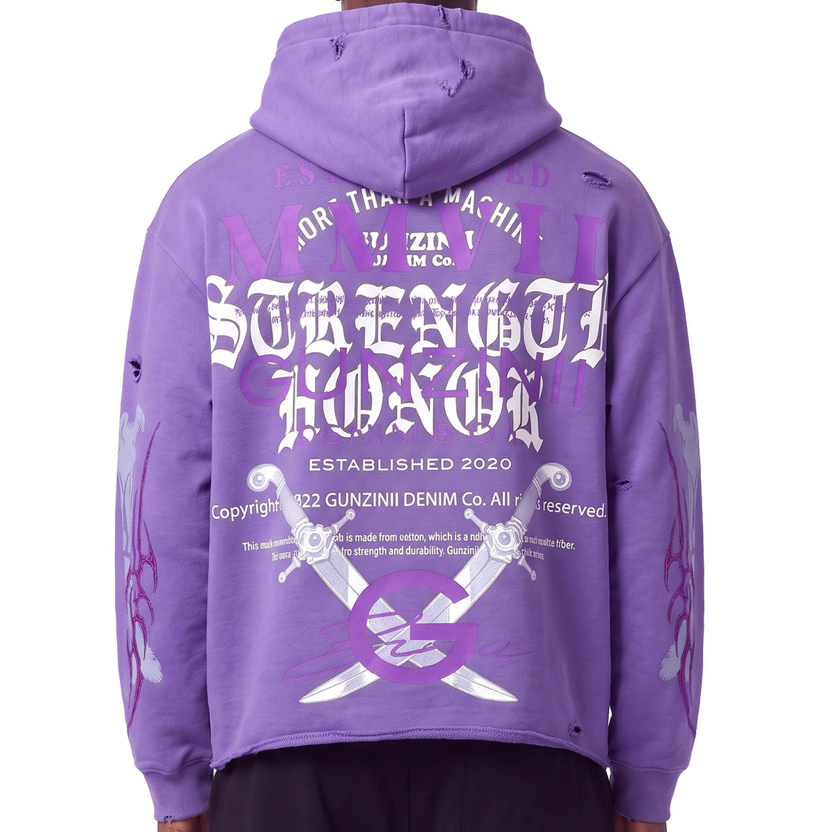 Gunzinii mmvii pullover hoodie