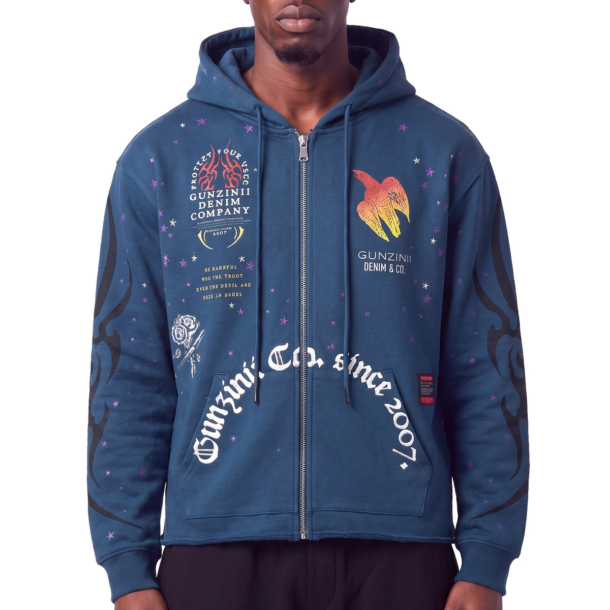 Gunzinii dove full zip hoodie