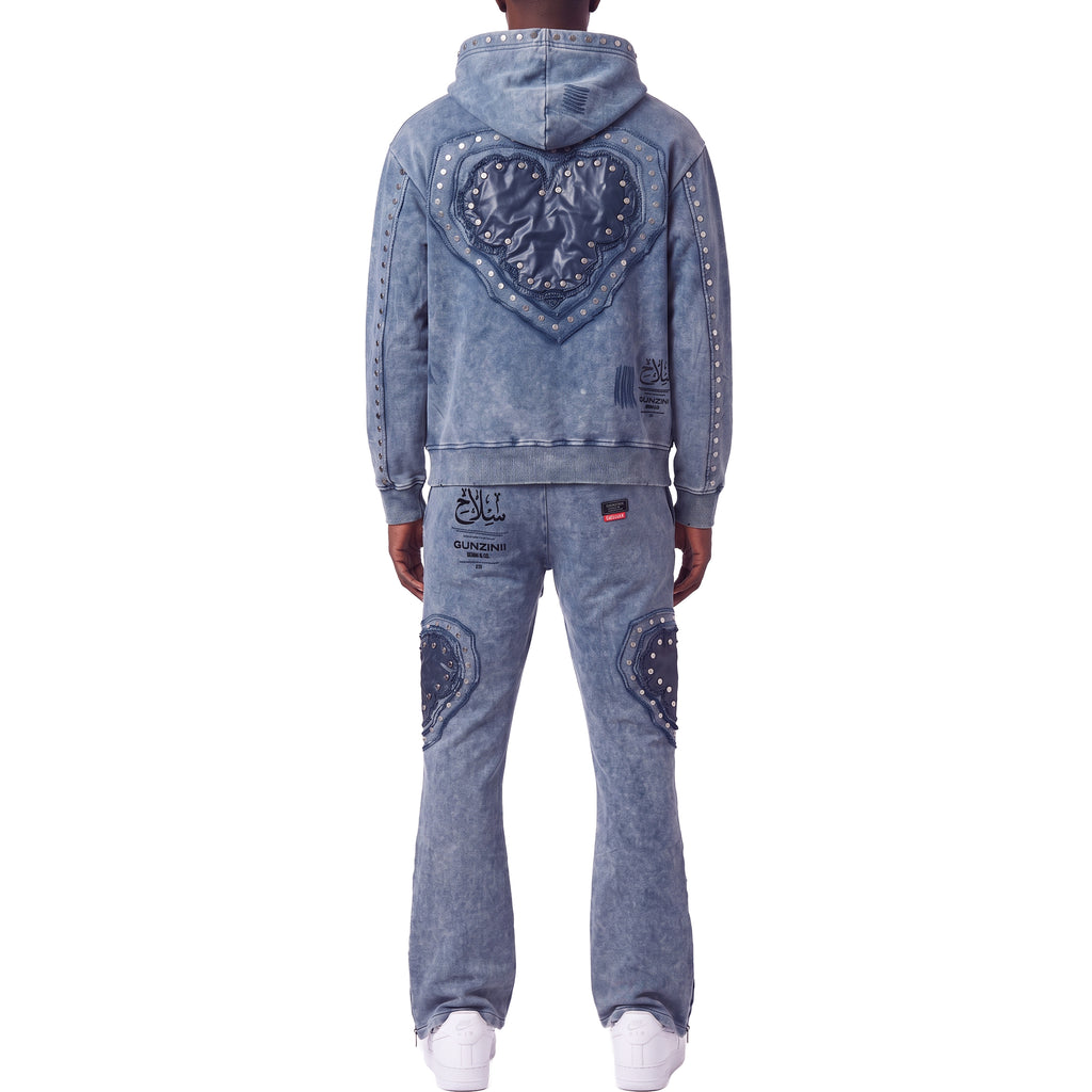 Gunzinii heart french terry hoodie set