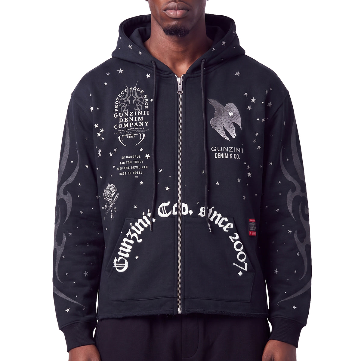 Gunzinii dove full zip hoodie