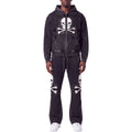 Gunzinii skull and bones french terry hoodie set