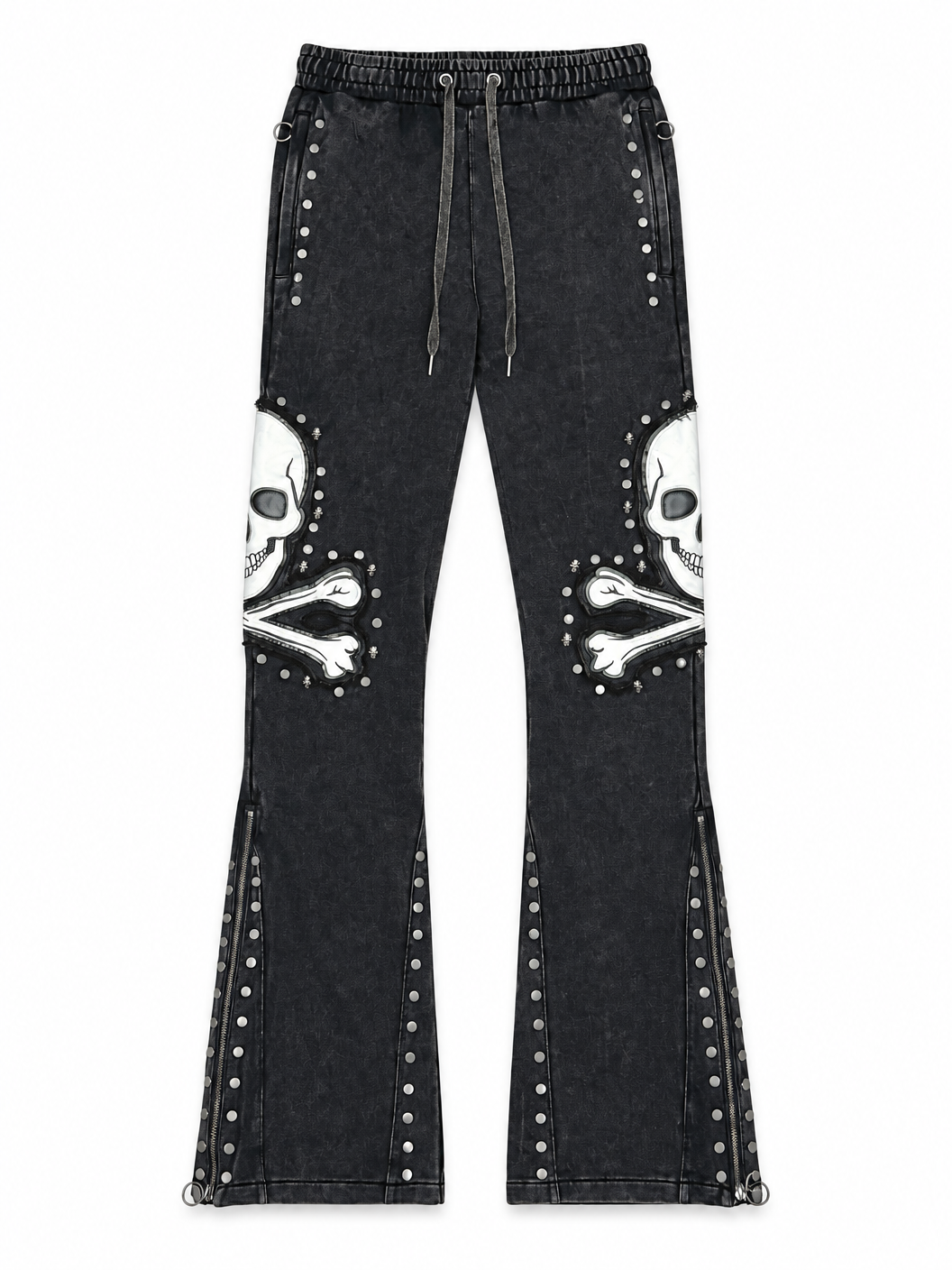 Gunzinii skull and bones french terry hoodie set