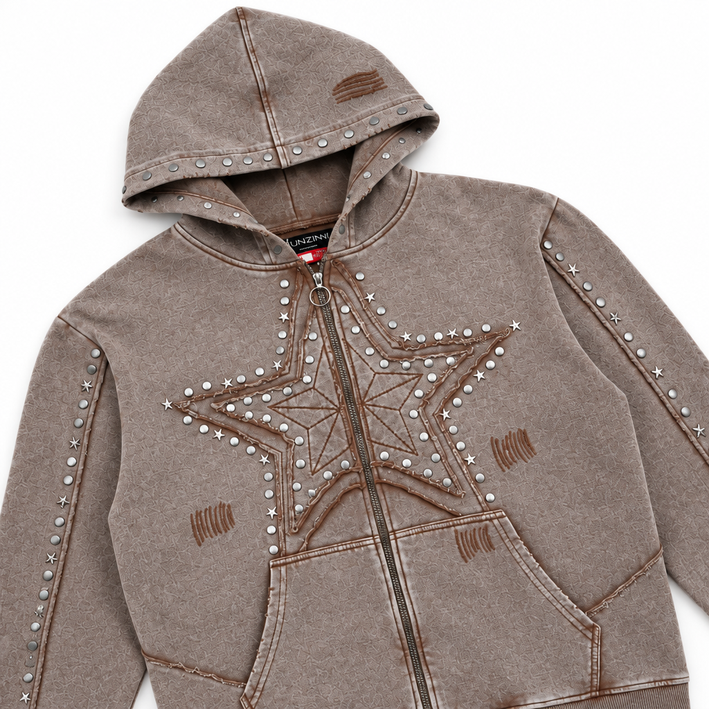 Gunzinii stars french terry hoodie set