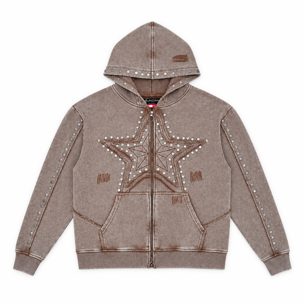 Gunzinii stars french terry hoodie set