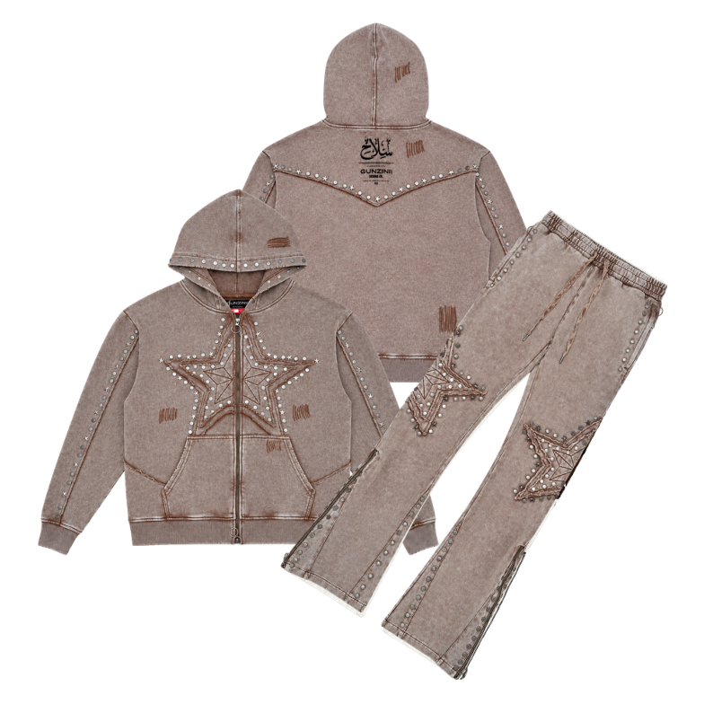 Gunzinii stars french terry hoodie set
