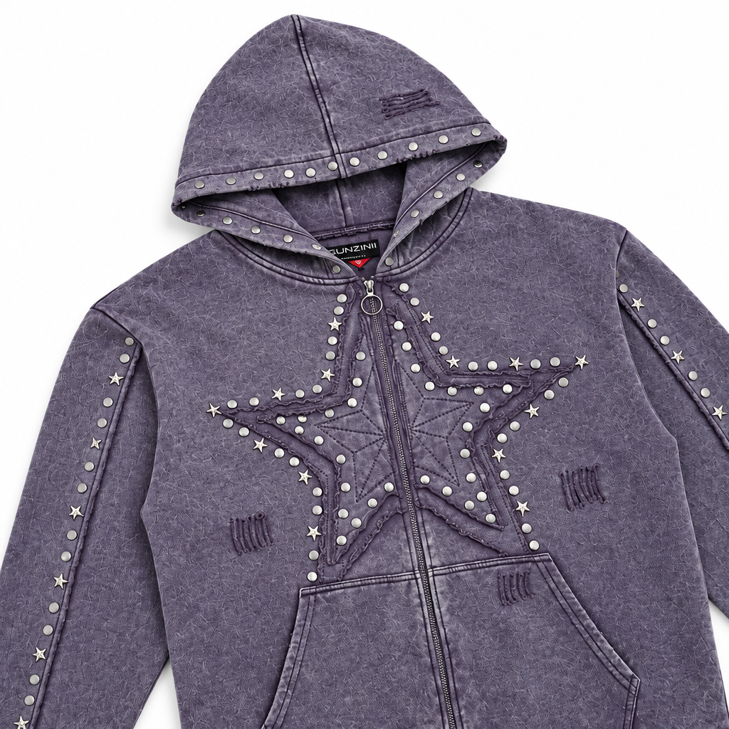 Gunzinii stars french terry hoodie set