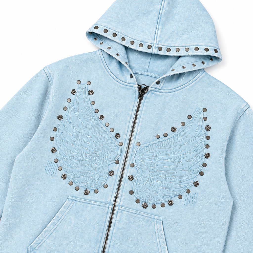Gunzinii wings french terry hoodie set