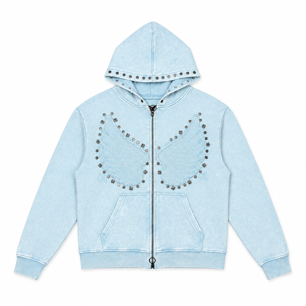 Gunzinii wings french terry hoodie set
