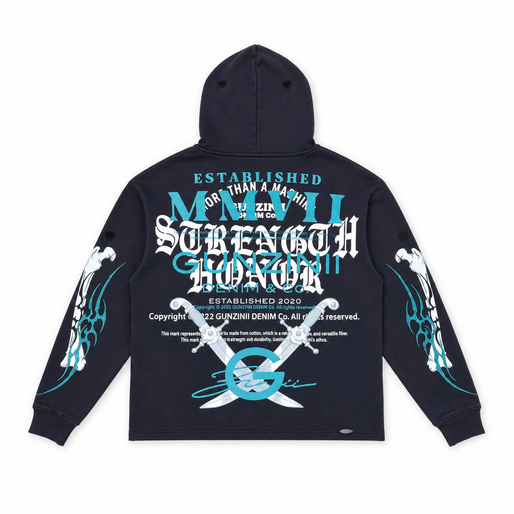 Gunzinii mmvii pullover hoodie