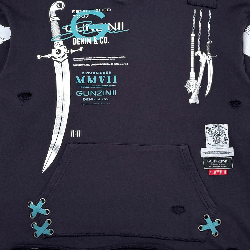 Gunzinii mmvii pullover hoodie