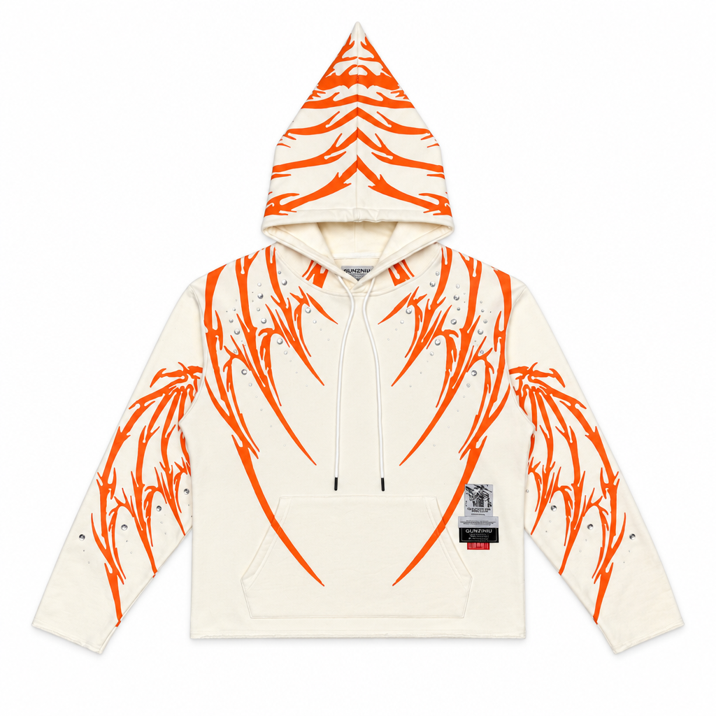 Gunzinii dragon skeleton pullover hoodie