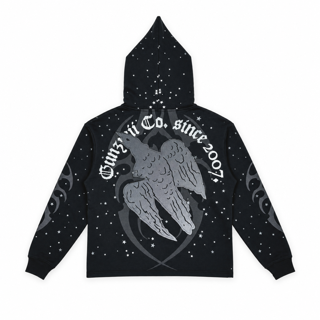 Gunzinii dove full zip hoodie