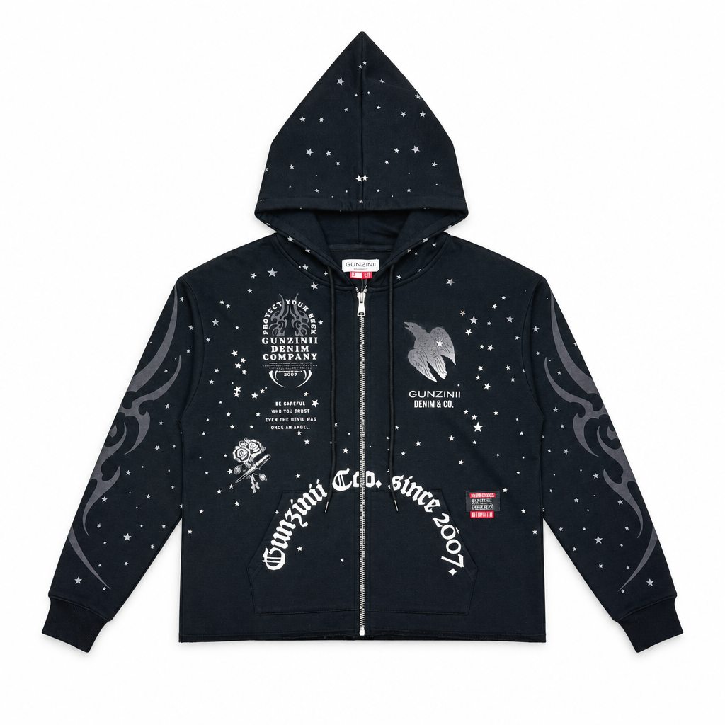 Gunzinii dove full zip hoodie
