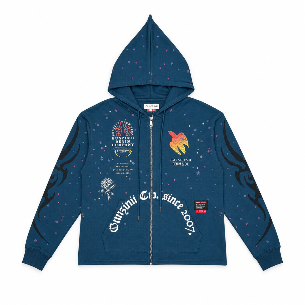 Gunzinii dove full zip hoodie